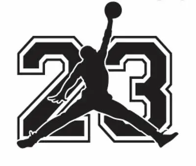 23 Michael Jordan Car Window Vinyl Decal Jump Man Basketball Graphic Sticker NEW • $25