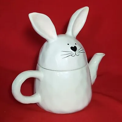 Whimsical Cupboard Bubby Rabbit Teapot White • $29.95