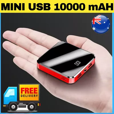 $9.95 • Buy Melbourne Mini USB POWER Pack Portable 10000mAh BATTERY Dual USB Battery LED