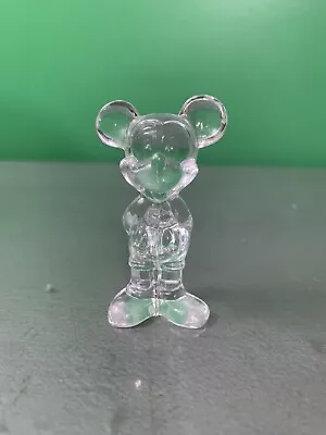 MICKEY MOUSE 2.75  Tall Crystal Glass Figure By Disney • $20