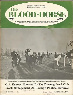 1974 Magazine Blood Horse Racing  Dahlia Man O War Desert Vixen London Company • $9.99