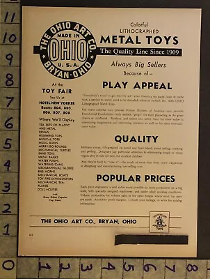 1950 Toy Ad Vintage Metal Lithograph Tea Drum Top Bank Box Ohio Art Co Bryantl91 • $34.95