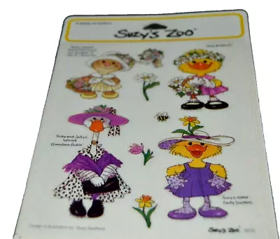 SUZY'S ZOO Stickers 4 Sheets EMILY MARMOT 9515 SALLY GRANDMA GUSSIE Sealed! Vtg • $24