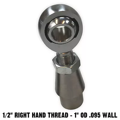 RIGHT 1/2  Chromoly Heim Joint & Steel Weld Bung Rod End 1  OD .095  Wall Tube • $21.99