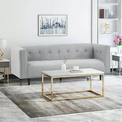 Kennedii Mid-Century Modern Fabric Upholstered Tufted 3 Seater Sofa • $871.15