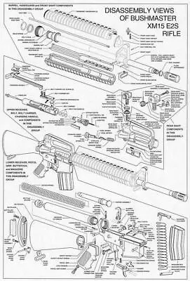 XM15 PARTS DIAGRAM RIFLE COMPONENTS POSTER PICTURE PHOTO PRINT M16 M4 Ar15 5956 • $11.99