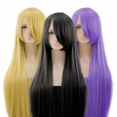 Hot Sexy 80cm Long Straight Wig Fashion Cosplay Costume Anime Hair Full Wig Hair • $9.99