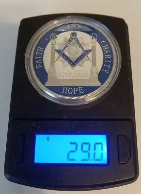 Freemason Token Silver Coin Initiated Passed Raised USA Masonic Coin Hope Faith  • $6.99