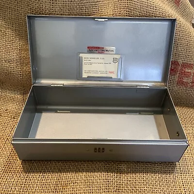 Vintage Northwestern Mutual Combination Insurance Company Policy Metal Lock Box • $34.95