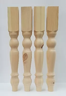  Unfinished Table Legs  29  X  3 1/2  Set Of  4    Knotty Pine Island Farmlegs • $130