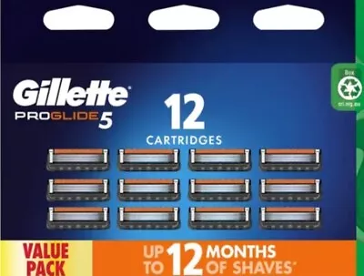 Genuine Gillette Proglide5 Value Pack 12 Shaving Blades Cartridges • $39.99