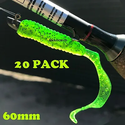 $9.50 • Buy 20 Soft Plastic Fishing Lure Tackle Grub Worm Curly TAIL FLATHEAD Bream Lures