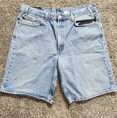 Vintage Levi's 550 Distressed Shorts - Men's W38 Light Wash Denim Jeans Shorts  • $24.50