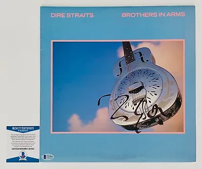 Mark Knopfler Signed Dire Straits Brothers In Arms Record Beckett Bas Aa17054 • $999.95