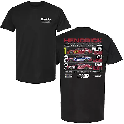 Hendrick Motorsports 2024 Martinsville Checkered Flag 1-2-3 Sweep T-Shirt • $26.95