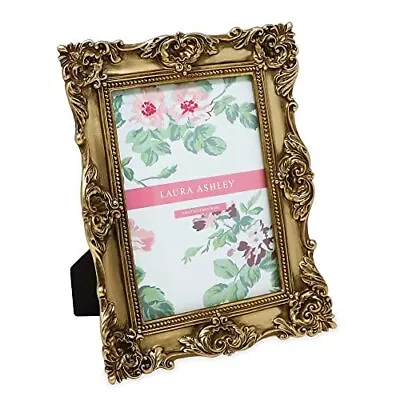 Laura Ashley 5x7 Gold Ornate Textured Hand-Crafted Resin Picture Frame With • £38.16