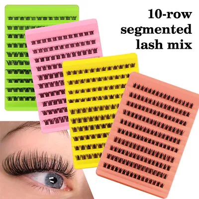 120Pcs Cluster Lashes Individual D Curl False Eyelashes Extensions 8-16mm Mixed • £3.69