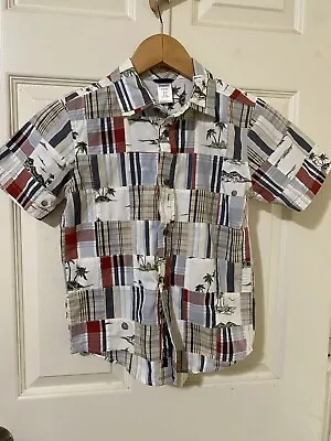 Gymboree Boys Stripe Shirt LS Button-Down Multi Color  NWTSz 5-6 • $15