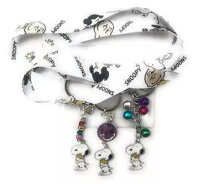 £4.50 • Buy Snoopy And Woodstock Lanyard (white) With Optional Keyrings - Various Designs