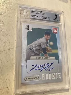 2012 Panini Prizm Rookie Auto Matt Harvey #RMH Rookie Auto RC BGS 9 • $19.99