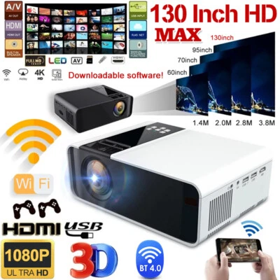 $118.99 • Buy Portable HD 1080P Wifi Android LED Video Movie Projector Home Theater USB HDMI