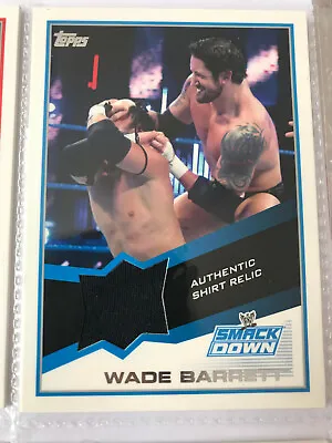 WWE TOPPS 2013 WADE BARRETT AUTHENTIC SHIRT RELIC WWE WRESTLING Card • $12.76