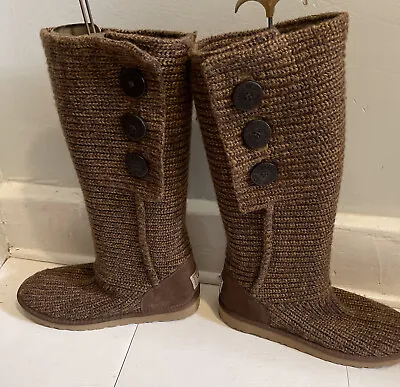 Uggs Brown Button Boot Sz 9US • $49.99