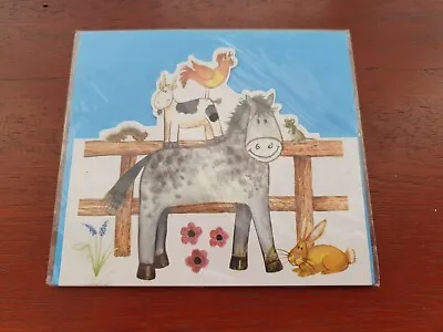 Farm Birthday Card Farm Animals Birthday Card Cute Kids Birthday Card Horse Goat • £0.99