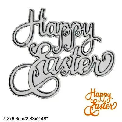 Happy Easter Metal Cutting Dies Stencils Embossing For Craft Scrapbooking DIY • £4.50