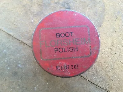 Vintage  Boot  FLORSHEIM Shoe Polish    2 Oz  CONTAINER  - Collectors • $18.50