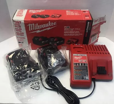 Milwaukee 48-59-1852B 18V Starter Kit With Two 5.0Ah Batteries And Charger • $139.99