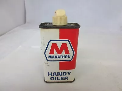 Vintage Advertising Marathon Handy   Oiler Oil Tin Can    C-360 • $45