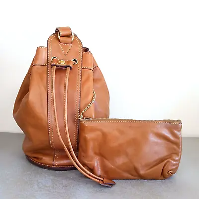 Vintage Celine Drawstrings Shoulder Bag Brown Auth • $273.50