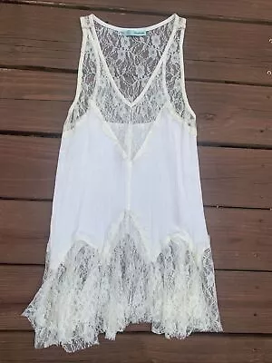 Maurices Size Small Women's Tank Top Blouse Shirt Size Small White Lace Flowy • $6.99