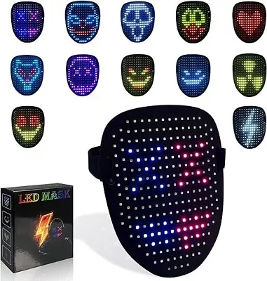 Led Mask With Gesture SensingLight Up Mask For Kids/Men/Women LED Halloween ... • $15.99