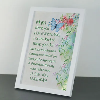 Mum Poem Wall Print Christmas Gift Idea For Mum Novelty Gift From Daughter Son • £3.99
