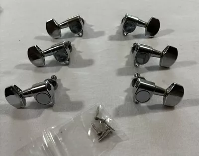 2005 Epiphone Les Paul 100 3x3 Tuning Pegs Tuners Chrome W/ HW • $24.95