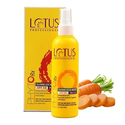 Lotus Professional PhytoRx Anti Tan Sunscreen Sunblock Mist SPF 50 100 Ml • £31.67