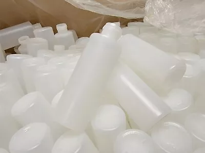 50x Small Cylinder Plastic Bottles 4 Oz Squeeze Bottle 4 Inch Tall Bundle Lot • $15