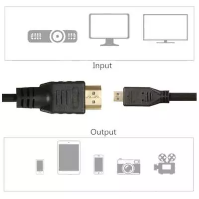 Micro-HDMI To HDMI 1080p Wire Cables TV AV Adapter Tablets Phones Mob Prof • $2.99