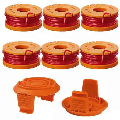£10.88 • Buy 6x Line Spool Strimmer Head Base Cover Cap + Spool And Line For Worx GT Trimmer
