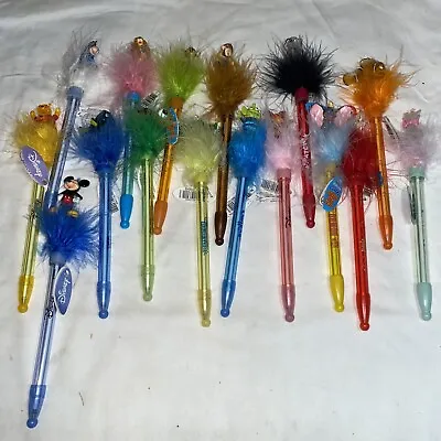 Vintage Lot Of 18 Disney Jiggly Light Up Pens With Character Heads Mickey Mouse • $29.95