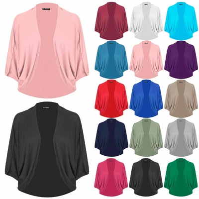 £4.99 • Buy Womens Ladies Casual Batwing Bolero Open Front Cardigan Shrug Baggy Jersey Top
