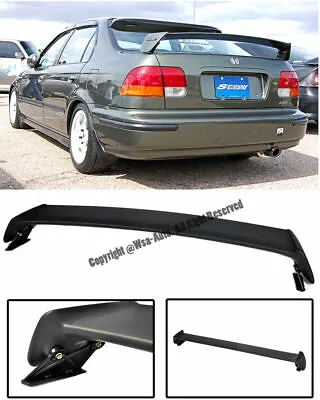 Mugen Style Rear Spoiler Roof Wing Abs Plastic For Civic Sedan 4dr 1996-2000 • $129.98