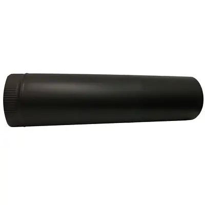 $14.76 • Buy Black Single Wall Stove Pipe 6 X 24 In Snap Lock Steel Wood Stove 24 Gauge New