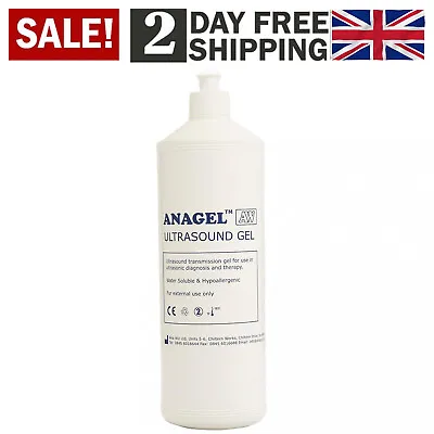 £11 • Buy Anagel Ultrasound Gel 1 Litre For Ultrasonic Diagnosis Therapy Clear Water Based