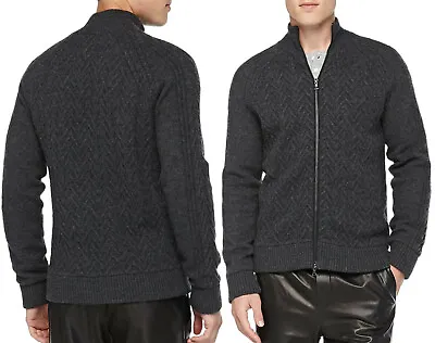 NWOT Vince Men's Wool Cable Knit Full Zip Cardigan Jacket Size S • $109.95