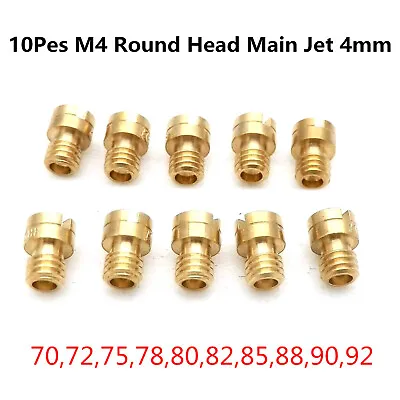 10PC M4 Carburetor Main Jet Round Head 7mm For GY6 PZ19 139QMB Scooter 50cc Carb • £7.89