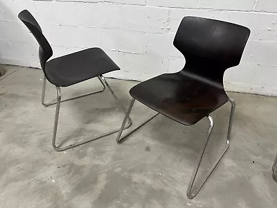 VTG Set Of 12 Mid Century Elmar Flototto Bentwood Pagholz Pagwood Stacking Chair • $795