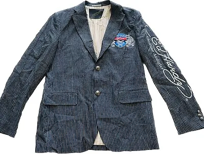 Ed Hardy By Christian Audigier Men’s Linen Embroidered Blazer Jacket  Sz M NWT • $199.99